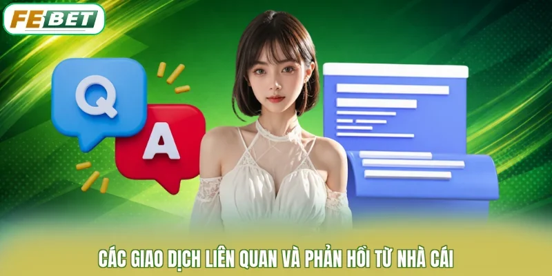 Các giao dịch liên quan và phản hồi từ nhà cái